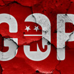 Republicans Just Torched Their OWN Voters… GOP logo on cracked, distressed red background.