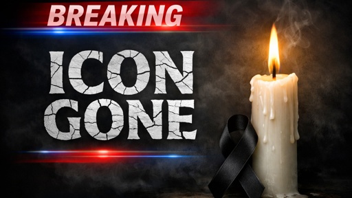 "breaking","icon,Gone",With,A,White,Candle,Mourning,Obituary A lit candle beside a black ribbon with the text 'BREAKING ICON GONE'