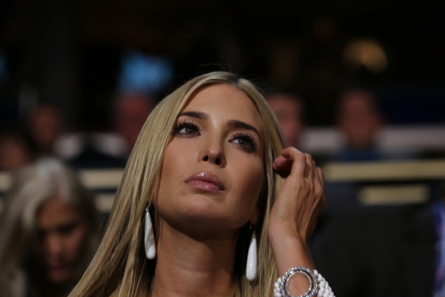 Cleveland,,Ohio,,Usa,,19th,July,,2016,Ivanka,Trump,Oldest,Daughter A woman with long blonde hair and earrings looking thoughtfully during an event