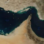 Strait Attack Tests America’s Resolve Satellite view of the Strait of Hormuz and surrounding coastlines