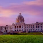 Democrats Gain, GOP Still Favored Minnesota State Capitol building at sunset with a colorful sky